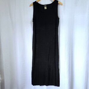 Teddi Maxi Dress Women's 16 Black Sleeveless Evening Dress Side Split Vintage